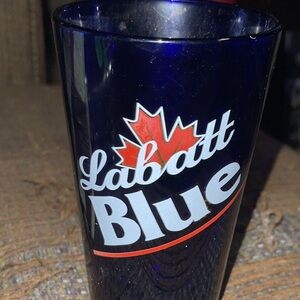 Labatt Blue Beer Glass 16oz Libby EUC Collectible Fragile Used Pre Owned Canada.